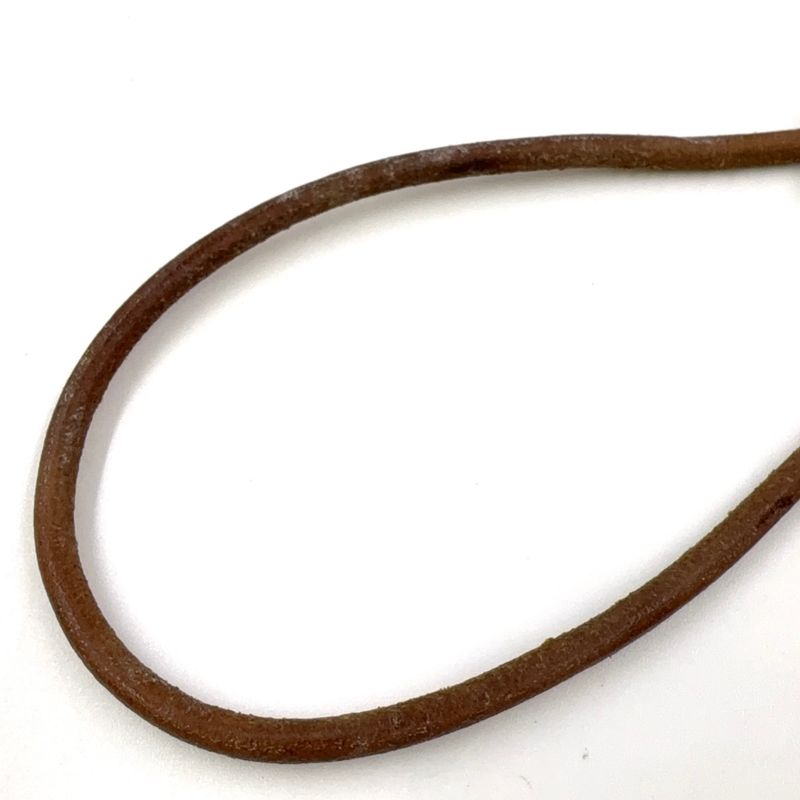 Hermes Jumbo Choker Double Wrapped Leather X GP Gold X Brown Bracelet