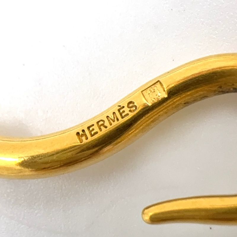 Hermes Jumbo Choker Double Wrapped Leather X GP Gold X Brown Bracelet