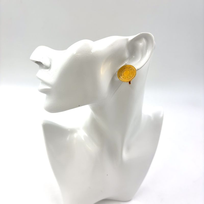 Hermes Sellier GP Gold Earrings