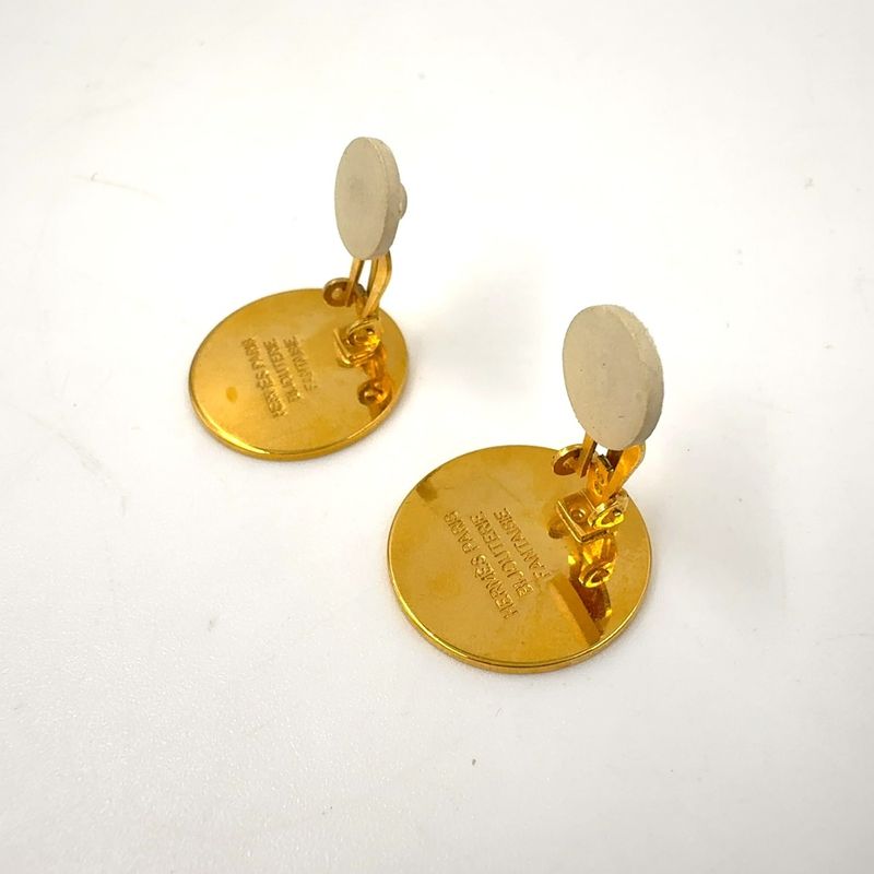 Hermes Sellier GP Gold Earrings