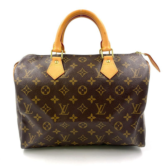 Louis Vuitton Speedy 30 Monogram Leather X PVC Brown Handbag Gold M41526