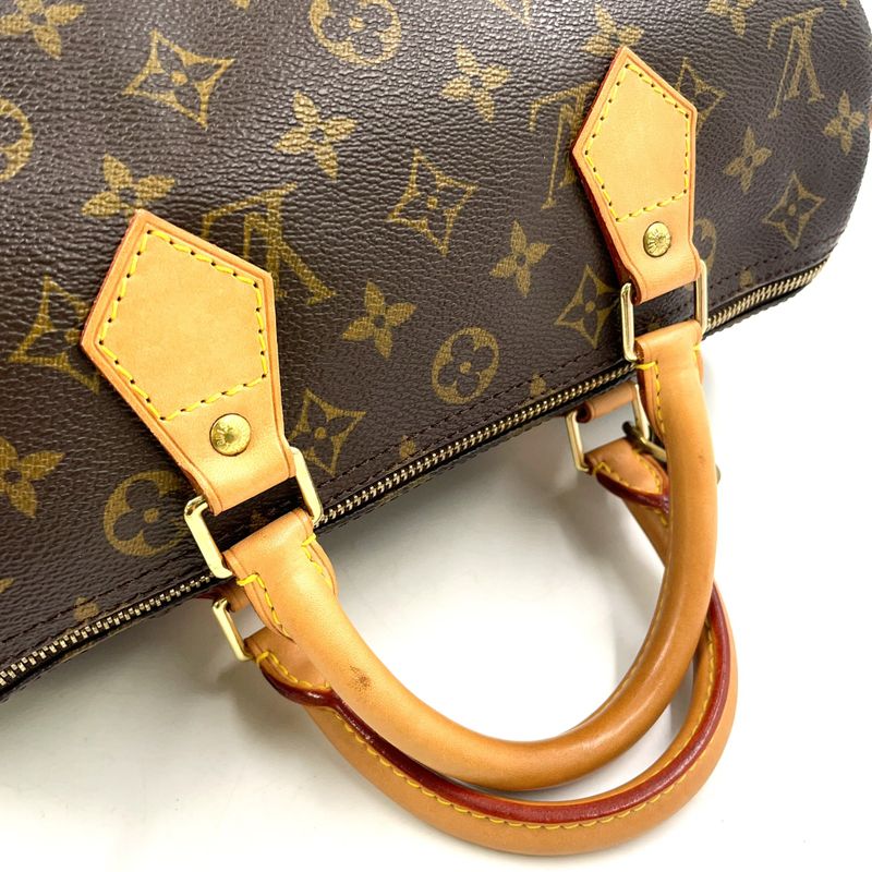 Louis Vuitton Speedy 30 Monogram Leather X PVC Brown Handbag Gold M41526