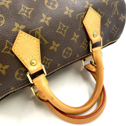 Louis Vuitton Speedy 30 Monogram Leather X PVC Brown Handbag Gold M41526