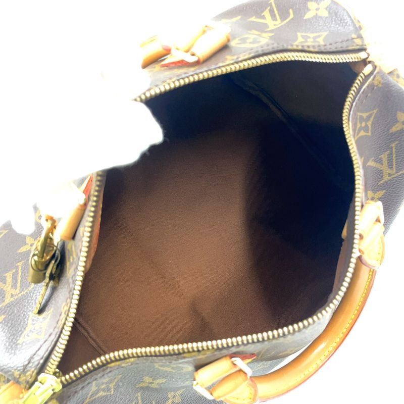Louis Vuitton Speedy 30 Monogram Leather X PVC Brown Handbag Gold M41526