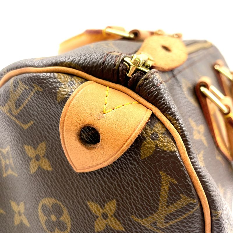 Louis Vuitton Speedy 30 Monogram Leather X PVC Brown Handbag Gold M41526