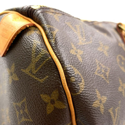 Louis Vuitton Speedy 40 Monogram Leather X PVC Brown Handbag Gold M41522