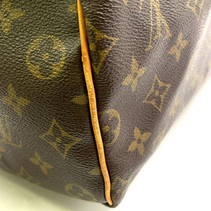 Louis Vuitton Speedy 40 Monogram Leather X PVC Brown Handbag Gold M41522
