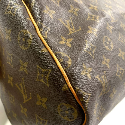 Louis Vuitton Speedy 40 Monogram Leather X PVC Brown Handbag Gold M41522