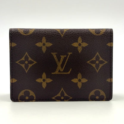 Louis Vuitton Porte 2 Carte Vertical Monogram PVC Brown Card Case Pass Case