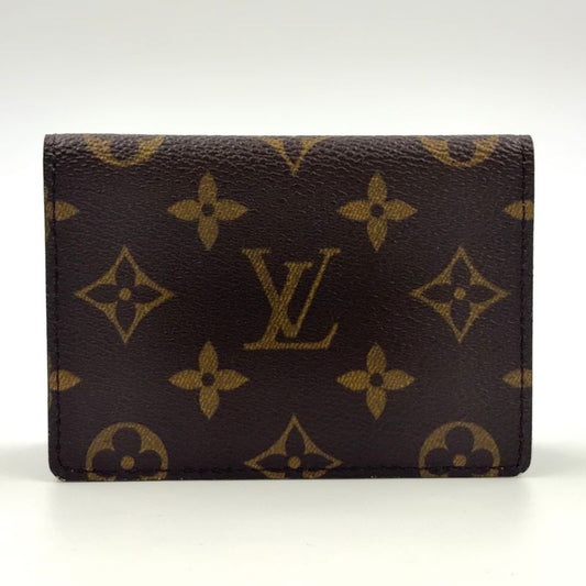 Louis Vuitton Porte 2 Carte Vertical Monogram PVC Brown Card Case Pass Case