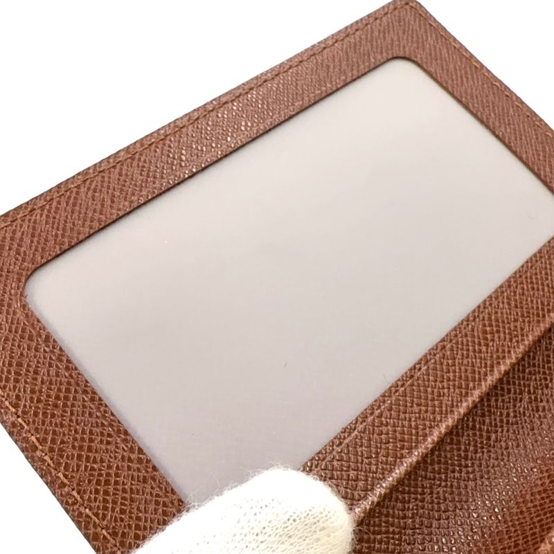 Louis Vuitton Porte 2 Carte Vertical Monogram PVC Brown Card Case Pass Case