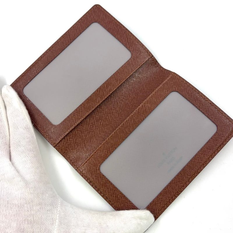 Louis Vuitton Porte 2 Carte Vertical Monogram PVC Brown Card Case Pass Case