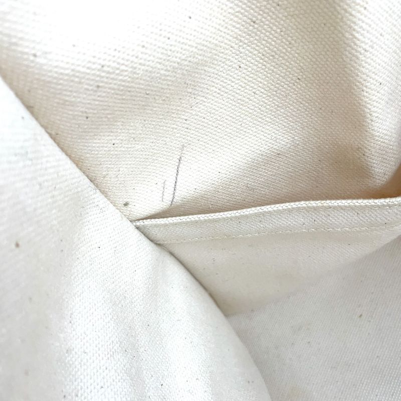 Hermes Bora GM Canvas Ivory And Orange Tote Bag Silver