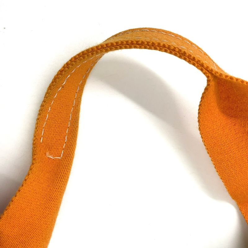 Hermes Bora GM Canvas Ivory And Orange Tote Bag Silver