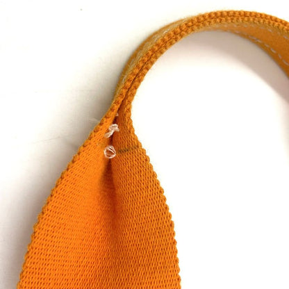 Hermes Bora GM Canvas Ivory And Orange Tote Bag Silver