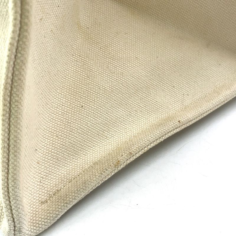 Hermes Bora GM Canvas Ivory And Orange Tote Bag Silver