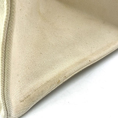 Hermes Bora GM Canvas Ivory And Orange Tote Bag Silver