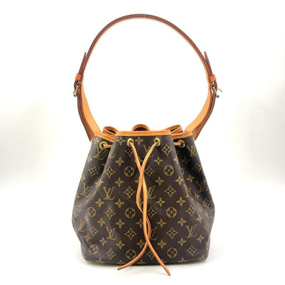 Louis Vuitton Petite Noe Monogram Serial Number Unclear Leather ×PVC Brown