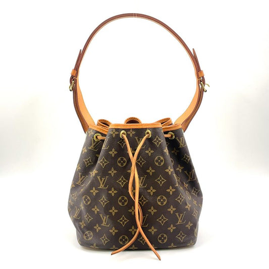 Louis Vuitton Petite Noe Monogram Serial Number Unclear Leather ×PVC Brown
