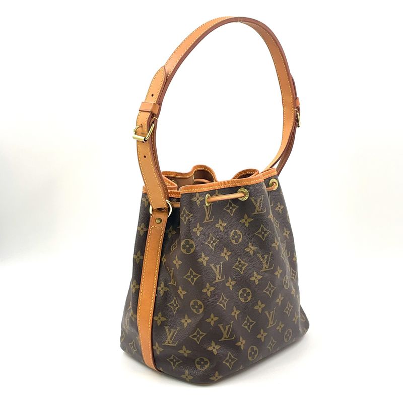 Louis Vuitton Petite Noe Monogram Serial Number Unclear Leather ×PVC Brown