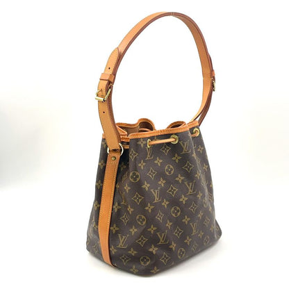 Louis Vuitton Petite Noe Monogram Serial Number Unclear Leather ×PVC Brown