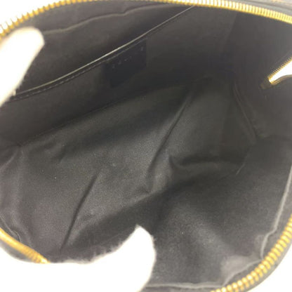 Celine Macadam Pattern Mini Boston Leather X PVC Brown X Black Handbag Gold