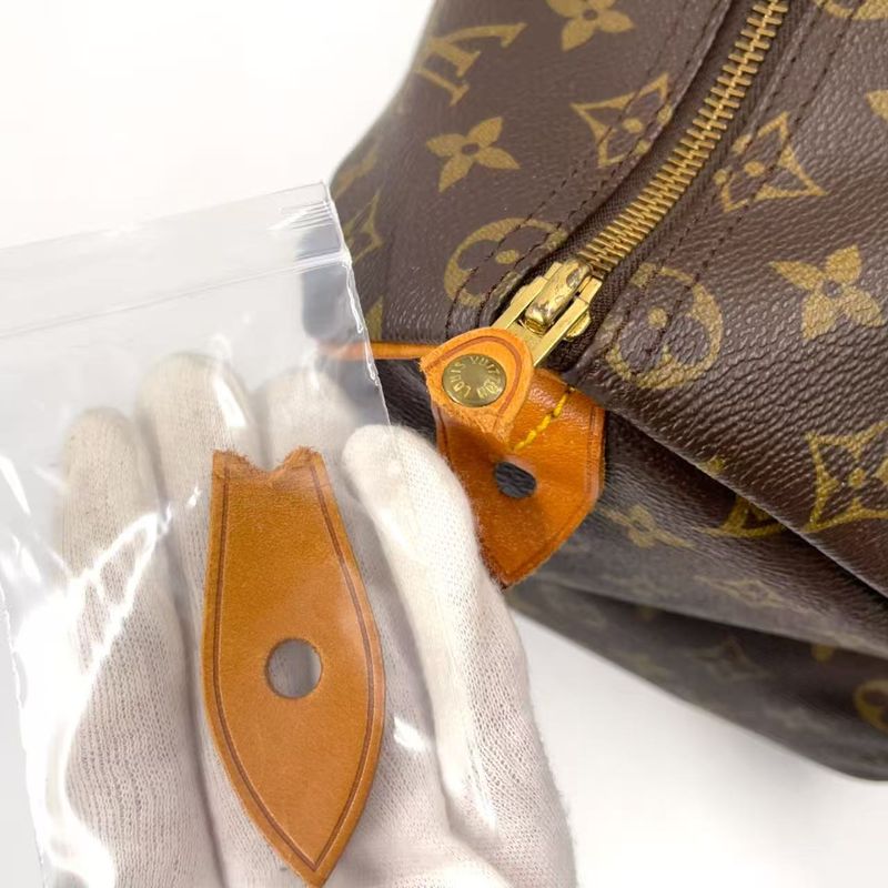 Louis Vuitton Speedy 35 Monogram Leather X PVC Brown Handbag Gold M41524