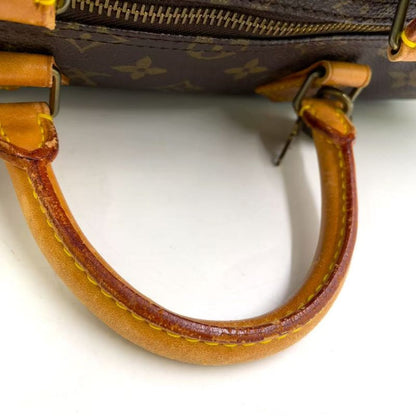 Louis Vuitton Speedy 35 Monogram Leather X PVC Brown Handbag Gold M41524