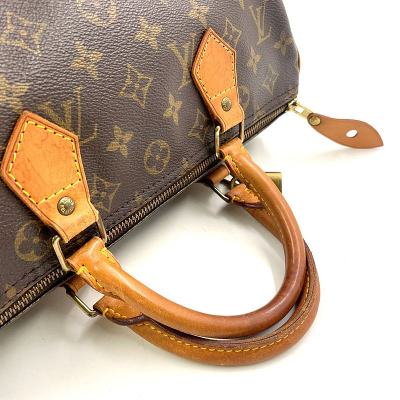 Louis Vuitton Speedy 30 Monogram Leather X PVC Brown Handbag Gold M41526