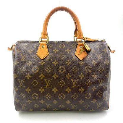 Louis Vuitton Speedy 30 Monogram Leather X PVC Brown Handbag Gold M41526