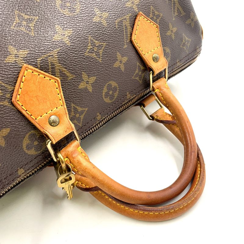 Louis Vuitton Speedy 30 Monogram Leather X PVC Brown Handbag Gold M41526
