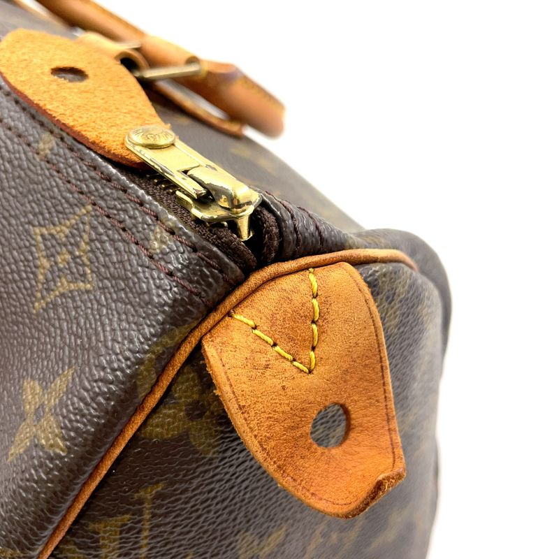Louis Vuitton Speedy 30 Monogram Leather X PVC Brown Handbag Gold M41526