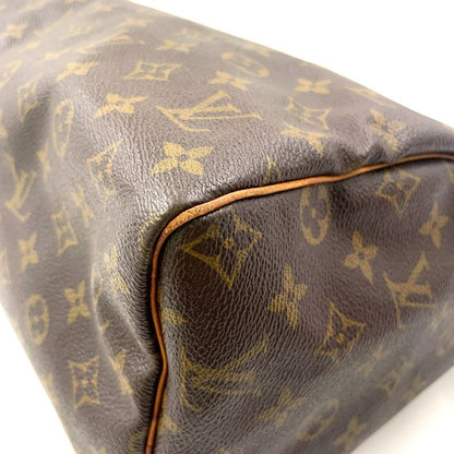 Louis Vuitton Speedy 30 Monogram Leather X PVC Brown Handbag Gold M41526