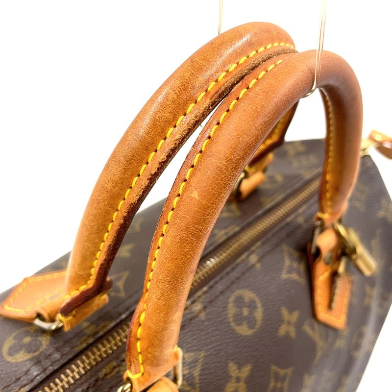 Louis Vuitton Speedy 30 Monogram Leather X PVC Brown Handbag Gold M41526