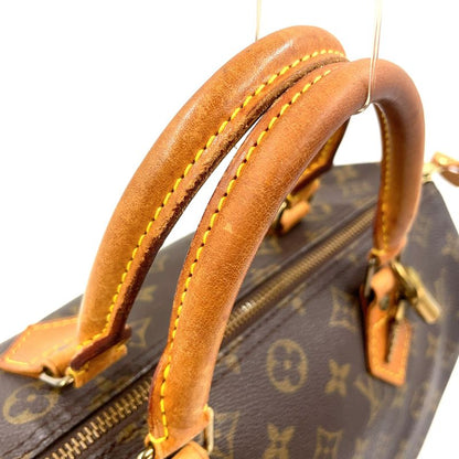 Louis Vuitton Speedy 30 Monogram Leather X PVC Brown Handbag Gold M41526