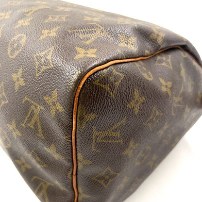 Louis Vuitton Speedy 30 Monogram Leather X PVC Brown Handbag Gold M41526