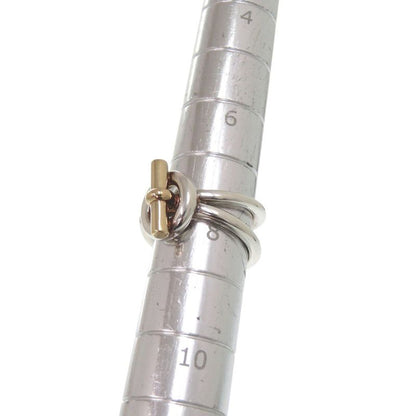 Hermes Croisette Ring Echepe 2 Rings Size 48 Approx 8 Silver 925 18K Gold 750