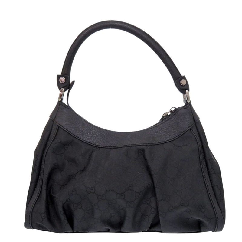 Gucci Abby GG Logo 265692 One Shoulder Bag Nylon Black Handbag Black 1311 Gucci