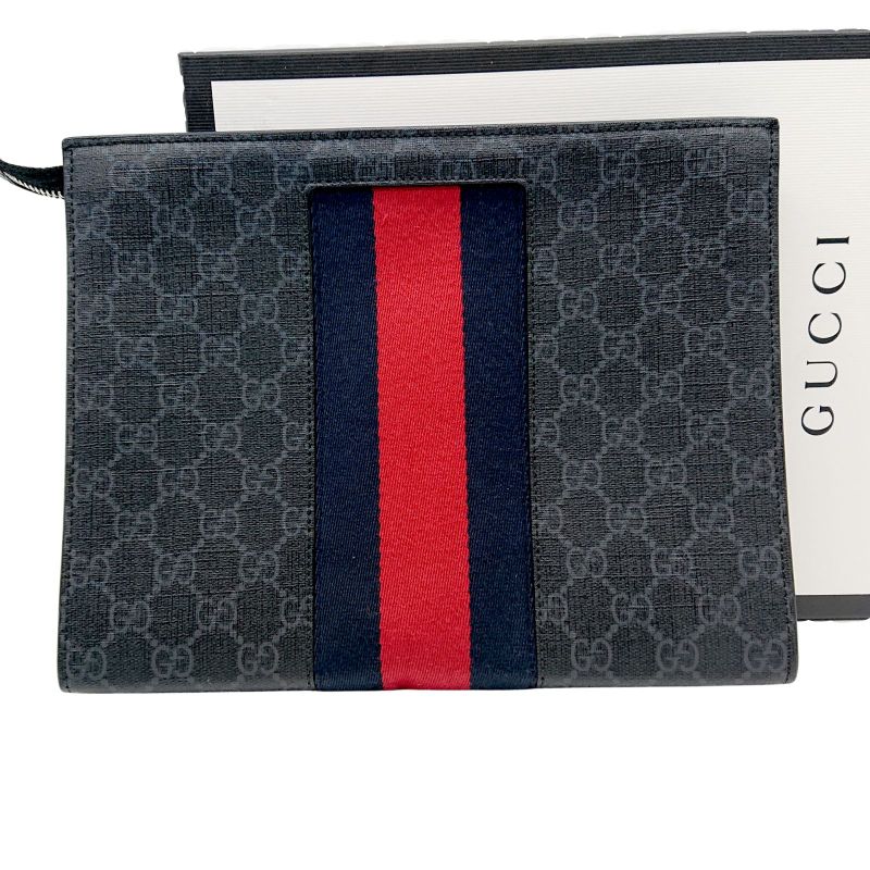 Gucci Clutch Bag Second Bag GG Supreme Sherry Line With Box For Gift