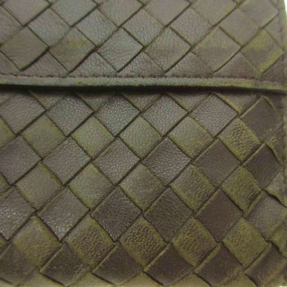 Bottega Veneta Intrecciato Trifold Wallet Leather Brown 1030