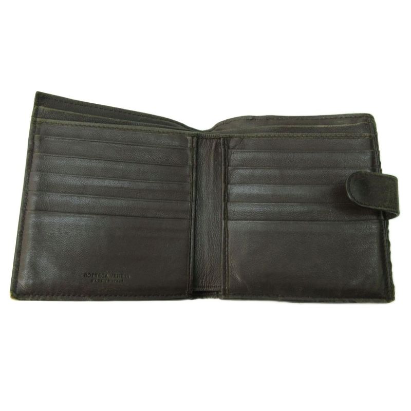 Bottega Veneta Intrecciato Trifold Wallet Leather Brown 1030