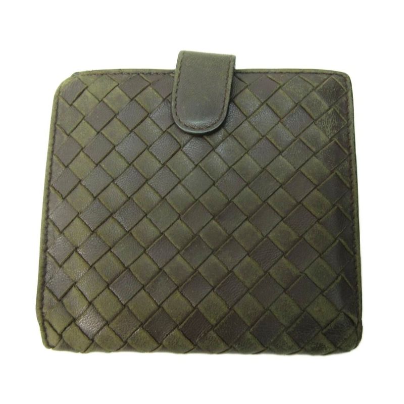 Bottega Veneta Intrecciato Trifold Wallet Leather Brown 1030