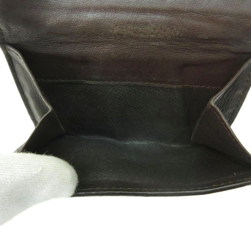 Bottega Veneta Intrecciato Trifold Wallet Leather Brown 1030