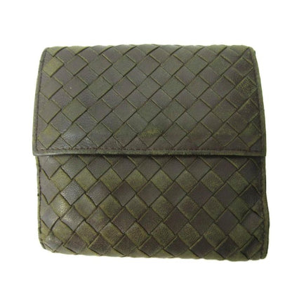 Bottega Veneta Intrecciato Trifold Wallet Leather Brown 1030