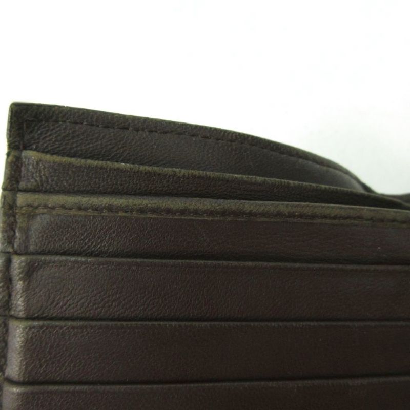 Bottega Veneta Intrecciato Trifold Wallet Leather Brown 1030