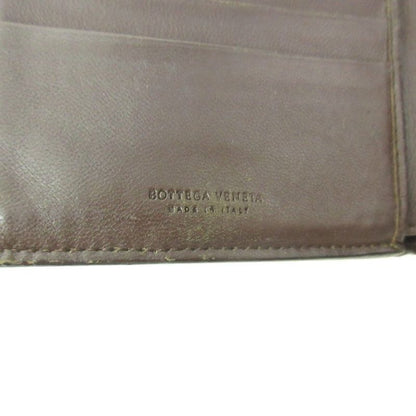 Bottega Veneta Intrecciato Trifold Wallet Leather Brown 1030