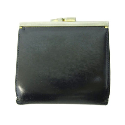 Cartier Sapphire Line Bifold Wallet Clasp Leather Black 1030