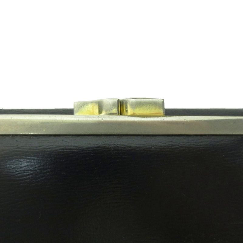 Cartier Sapphire Line Bifold Wallet Clasp Leather Black 1030