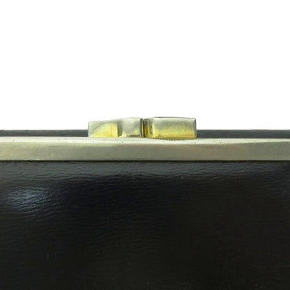 Cartier Sapphire Line Bifold Wallet Clasp Leather Black 1030