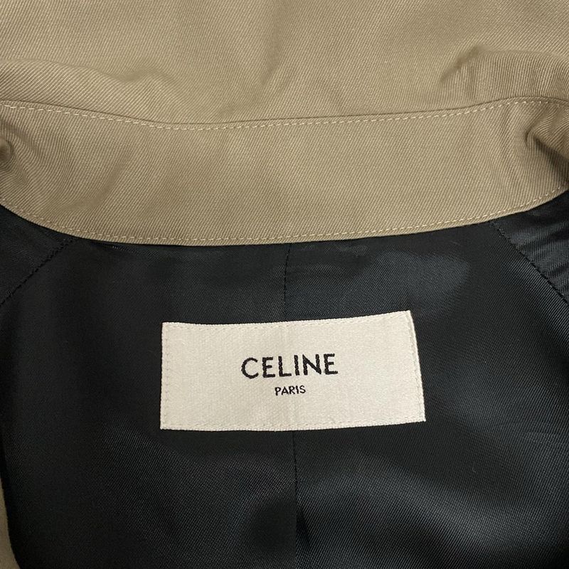 Celine Trench Coat Size 36 S Women - Beige Long Sleeves/spring/fall Cotton Wool